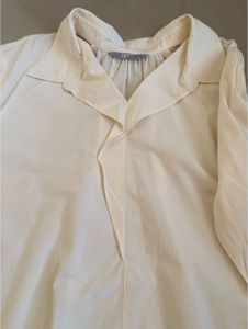 Cream Collared Long Sleeve Top
