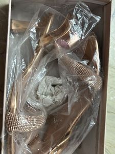 Sparkling Rose Gold Block Heels