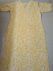 Embroidered Yellow Kurta