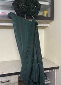 Ready to Wear Sequins Saree and Blouse Set