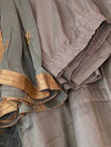 Elegant Grey Embroidered Kurta Set