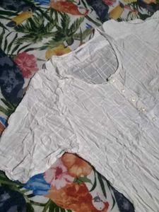 White Button-Down Top