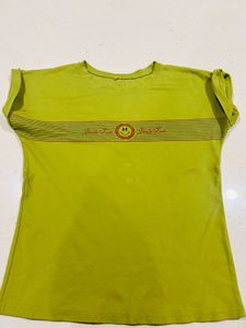 Lime Green Smiley Face T-Shirt