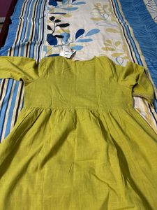 lime green short kurti