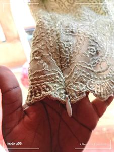 Pastel green Top Full Embroided