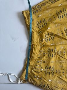 Yellow Green Ethnic Skirt