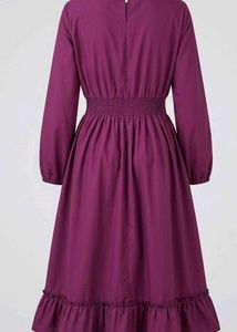 Elegant Purple Ruffle Dress