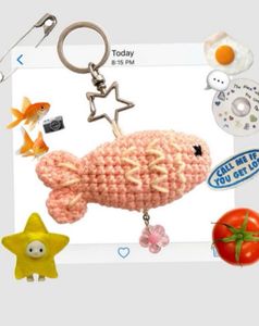 Cute Pink Fish Keychain
