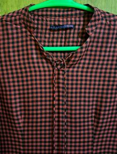 Kraus Red And Black Check Top Shirt Style