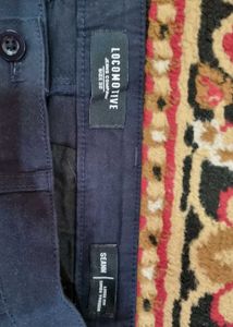 Navy Blue Straight Leg Pants