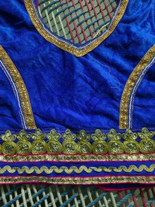 Vibrant Pink &amp; Blue Lehenga Set