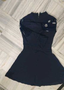 Elegant Navy Blue Embroidered Kurta