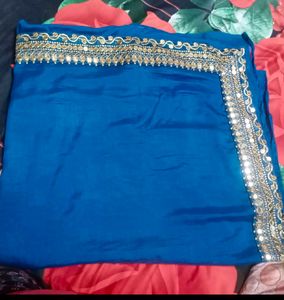 blue saree with blouse