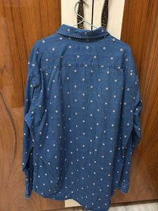 Men's Patterned Denim Shirt