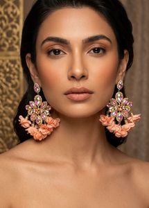 New Stunning Floral Statement Earrings