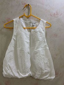 Cutwork embroidery white top
