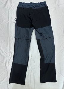 Men Zip-Off Dry Fit Durable Trekking Pants Grey Bl