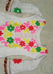 Colourfull Embroidery Kurta Set