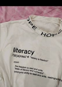 Shein Literacy Definition Graphic Tee