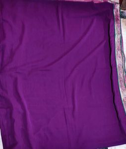 Elegant Purple Silk Saree (without blouse)