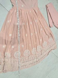 Elegant Peach Anarkali Suit with Dupatta