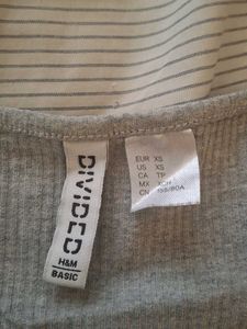 H&amp;M Grey Ribbed Tank Top