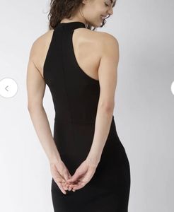 Chic Black Halter Neck Bodycon Dress