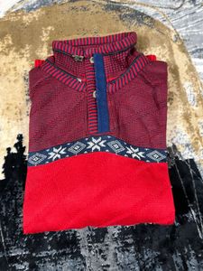 Stylish Red Pullover Sweater