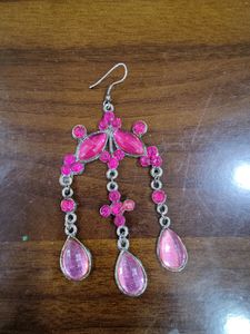 Pink Danglers Earrings