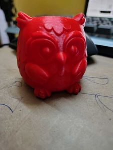 Cute Red Owl Figurine coin box