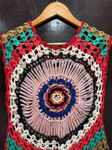 Boho Crochet Mandala Tank Top