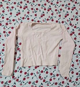 light pink crop top