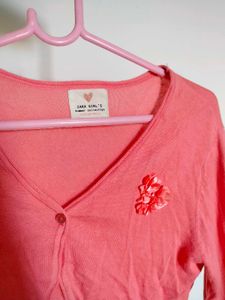 Girls Pink Cardigan
