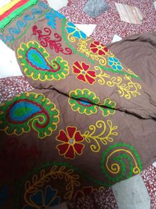 Embroidered Brown Palazzos salwar