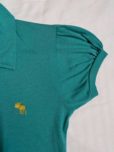Teal Polo T-Shirt with Logo