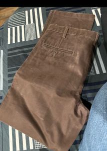 Color Plus Brown Slim Fit Formal Pants
