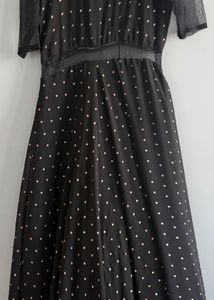 Elegant gold Black Gown with dupat