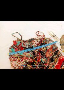 Bohemian Print Crop Top &amp; Black Shorts Set