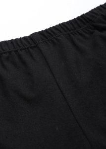Black Pyjama Set with White Piping