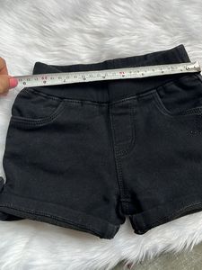 Black Denim Shorts