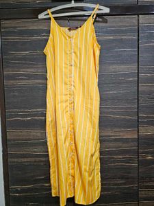 Yellow Striped Maxi Dress