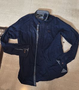 Men's Navy Blue Casual Shirt