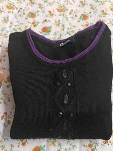 New Stylish Black &amp; Purple Dress