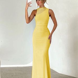 Chic Yellow bodycon Dress