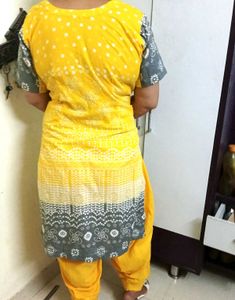 beautiful cotton suite with polka dost
