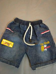 Boys Yellow T-Shirt &amp; Denim Shorts Set