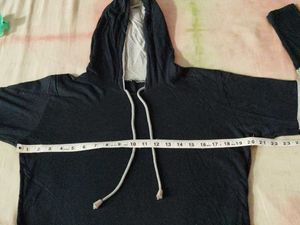 Navy Blue Hooded Top