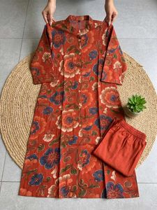 Turquoise Floral Kurta Set
