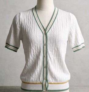 Vintage Knit Button-Up Cardigan