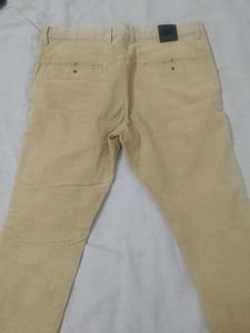 Men's Beige Corduroy Pants